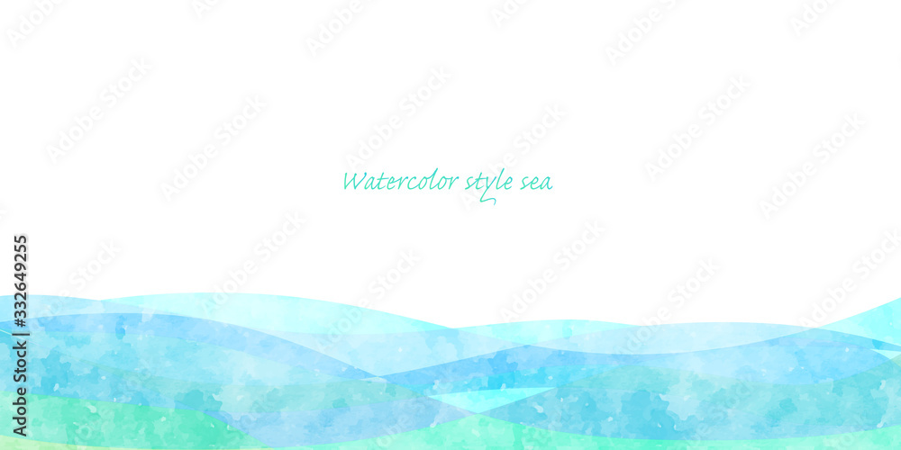 Obraz Sea vector illustration painted in watercolor style