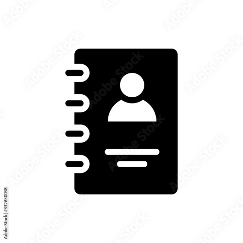 Phone Directory Vector Icon Glyph Illustration