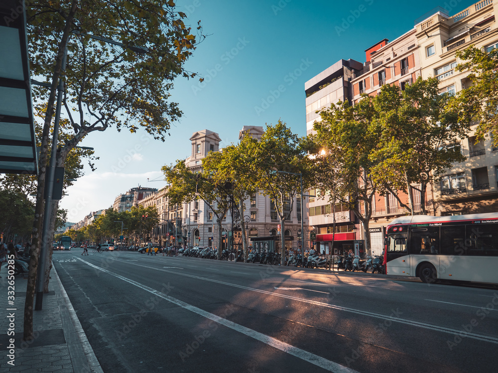 Paseo de Gracia in Barcelona, Cataluña, España
