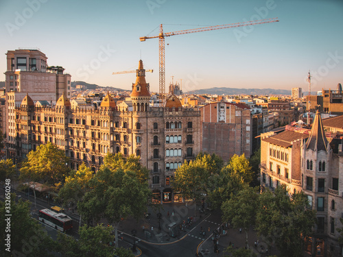 Paseo de Gracia in Barcelona, Cataluña, España