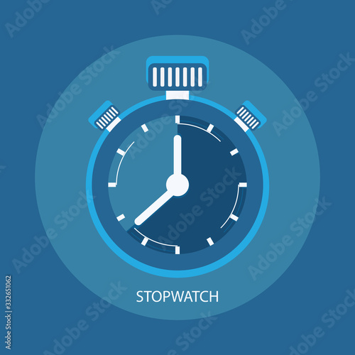 Stopwatch / stop watch timer flat vector icon