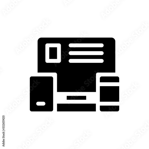 Responsive Vector Icon Glyph Illustration