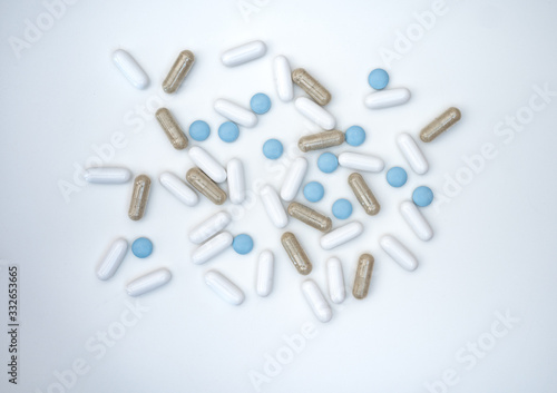 pills isolated on white background