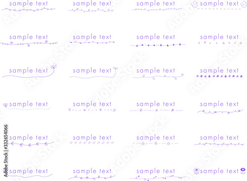 手描きのお花の見出しやタイトルの装飾/素材/吹き出し