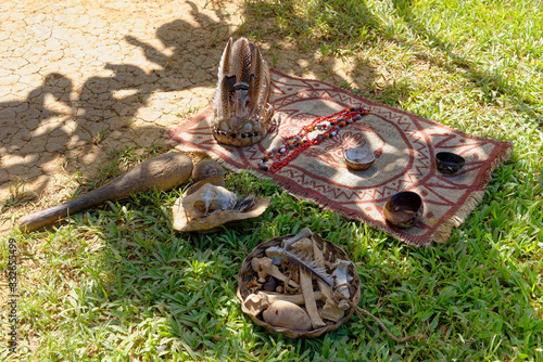 Old native cuban ritual objects