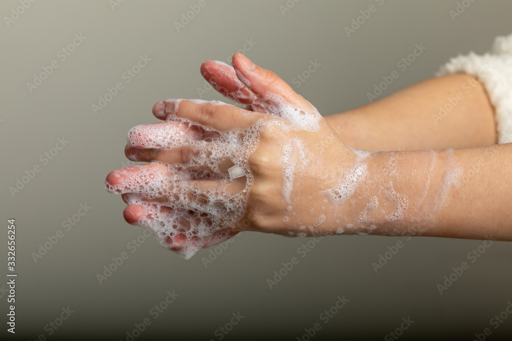 Washing hands with soap against disease infection versus flu or infulenza
