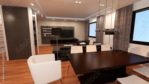 3D Rendering Modern Apartment