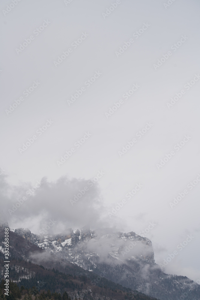 mountains in winter