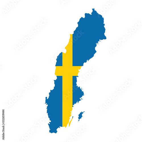 vector map flag of Sweden isolated on white background Kategorie Grafische Elemente