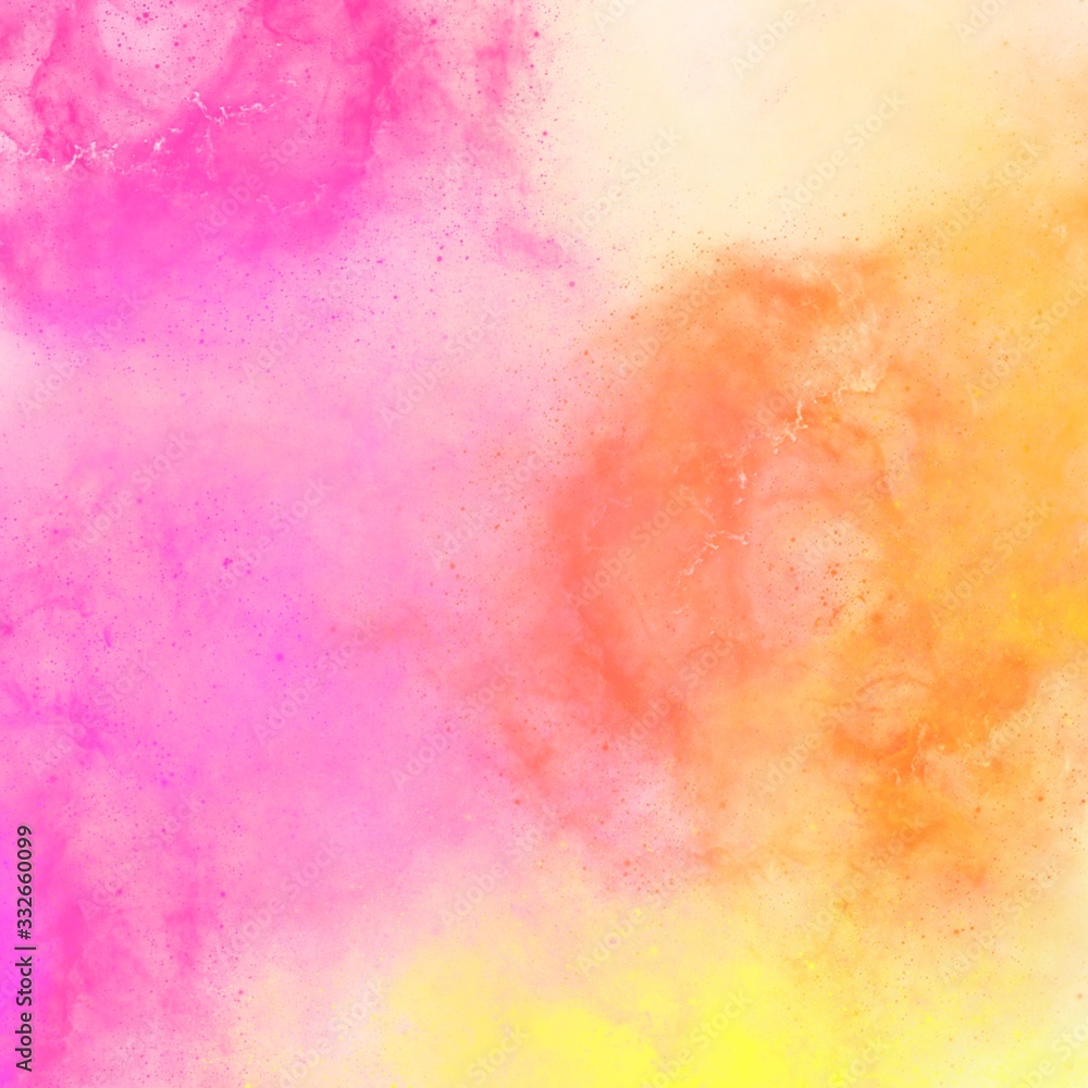Obraz premium Bright colorful nebula for business or banner template with water color background. 