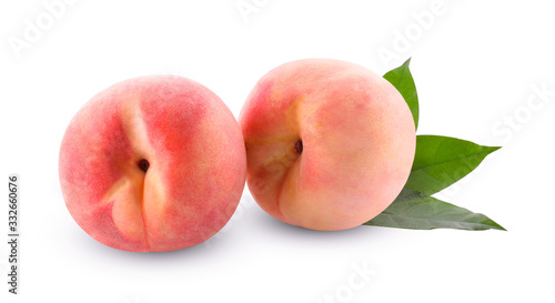 Fruit Peach isolated on white background