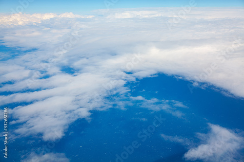 panoramic aerial view of heaven with clouds
