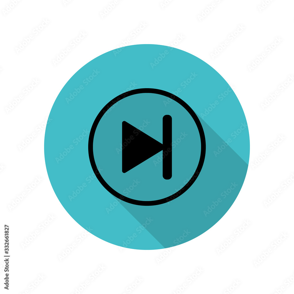 Pause sign long shadow icon. Simple glyph, flat vector of web icons for ui and ux, website or mobile application Pause sign long shadow icon. Simple glyph, flat vector of web icons for ui and ux, website or mobile application