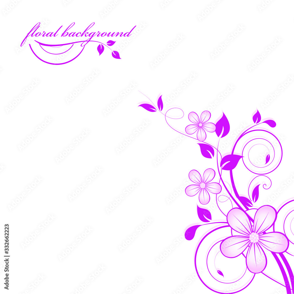 abstract floral background with flowers and butterflies abstract floral background with flowers and butterflies