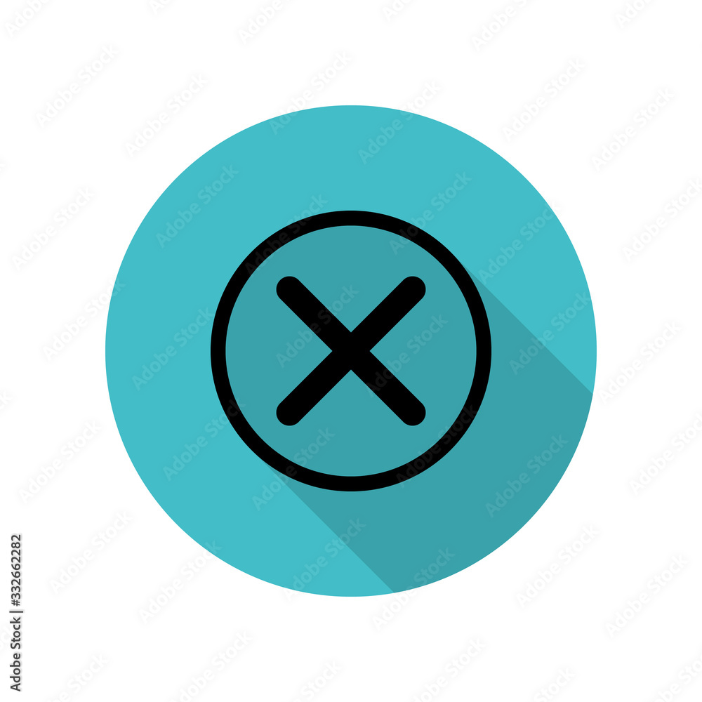 Multiplication symbol long shadow icon. Simple glyph, flat vector of web icons for ui and ux, website or mobile application Multiplication symbol long shadow icon. Simple glyph, flat vector of web icons for ui and ux, website or mobile application