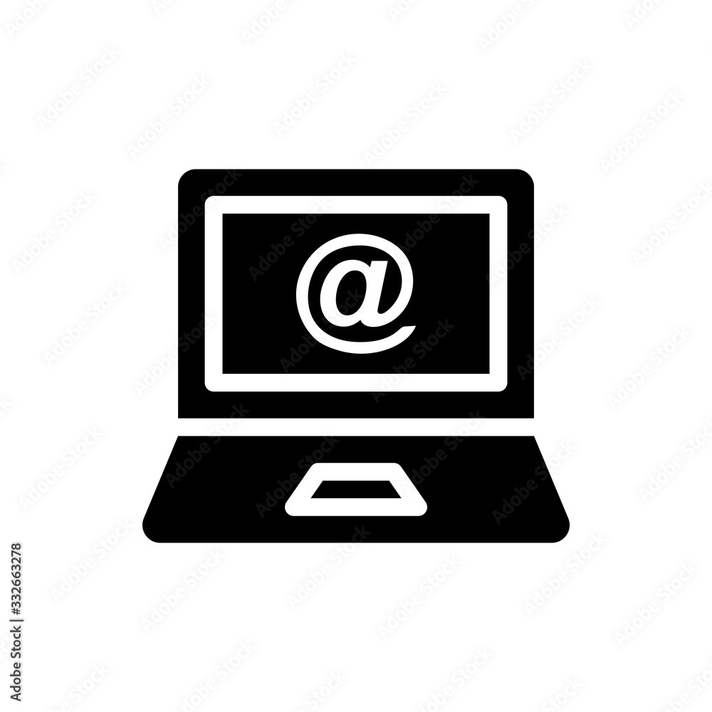 Laptop Vector Icon Glyph Illustration Laptop Vector Icon Glyph Illustration