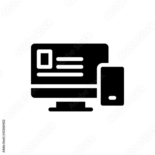 Responsive Vector Icon Glyph Illustration
