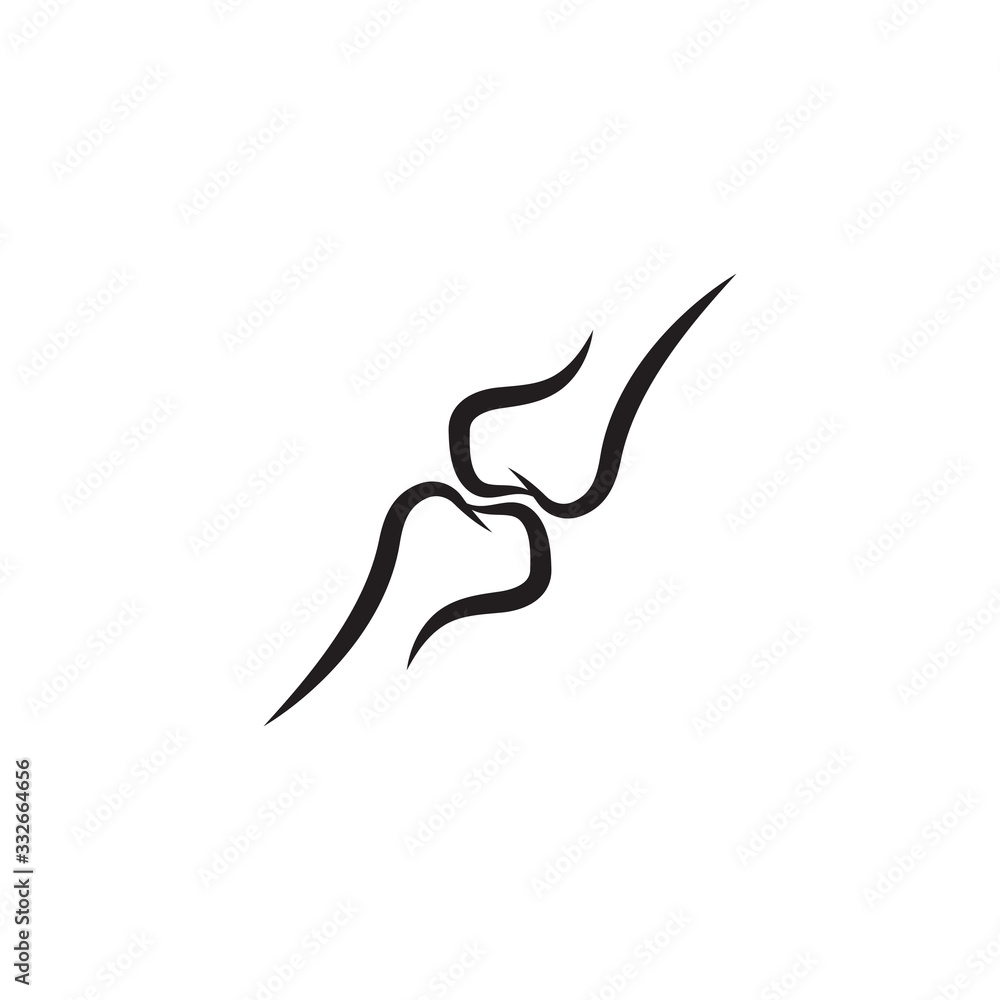 Fototapeta premium Bone logo template vector illustration