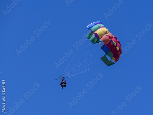 skydiver parachutist landing