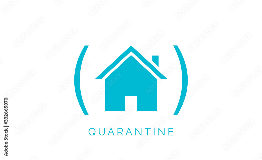 Quarantine due to the coronavirus epidemic concept. Stay at home logo Quarantine due to the coronavirus epidemic concept. Stay at home logo