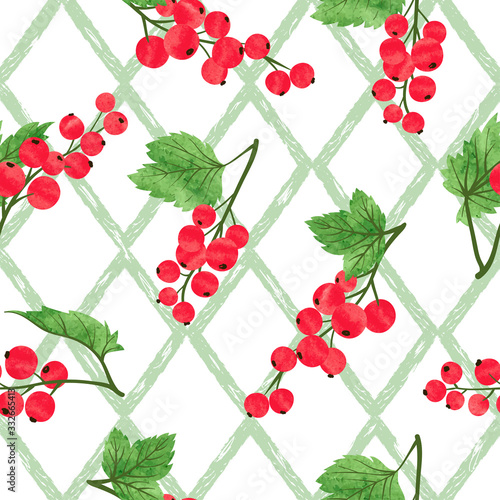 Seamless watercolor red cur...