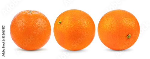 orange citrus fruit isolated on white background