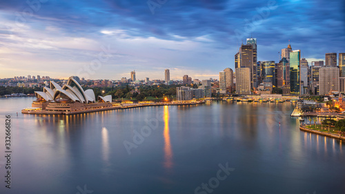 Sydney  Australia. Aerial cityscape image of Sydney  Australia during sunrise.