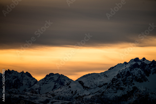 mountains in winter