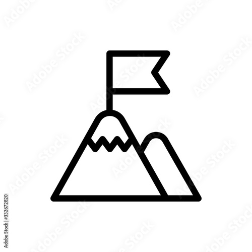 Achievement Vector Icon Line Illustration.