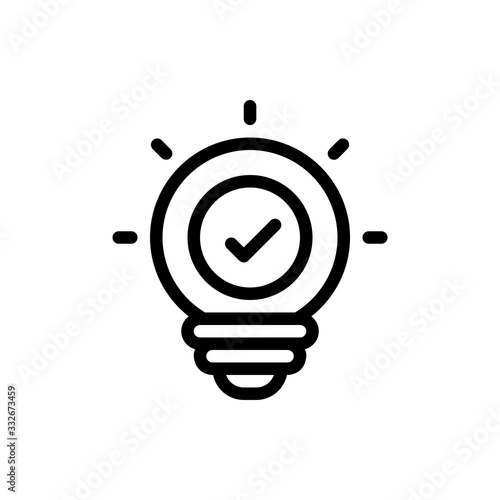 Solution Vector Icon Line Illustration.