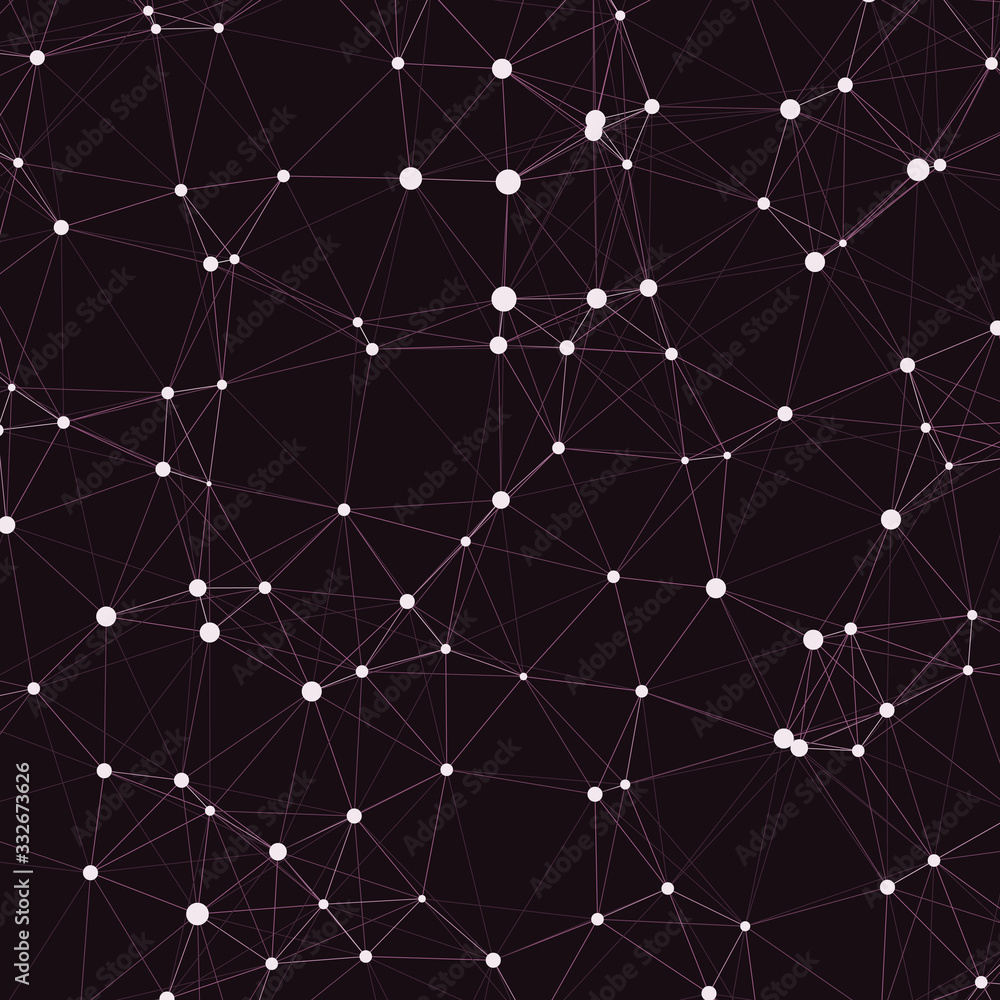 Fototapeta premium Network Mesh Computation Art background illustration