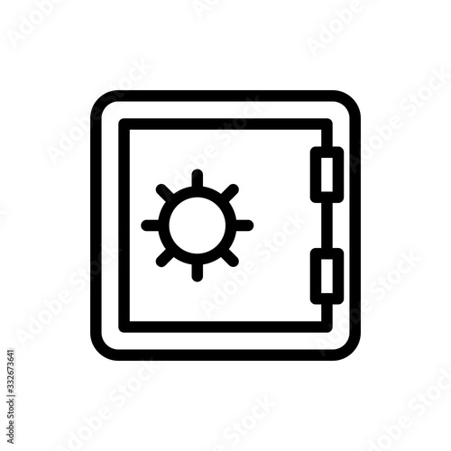 Locker Vector Icon Line Illustration.