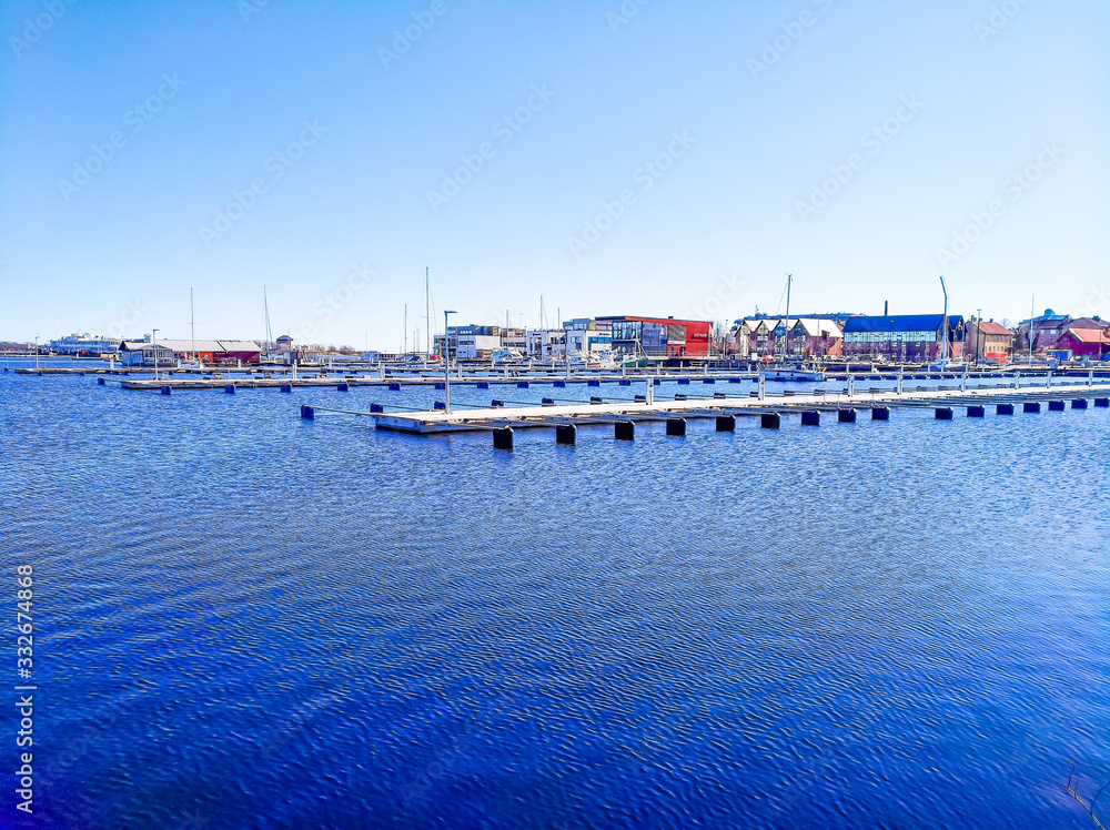 Sailing harbor in Karlskrona, Sweden
