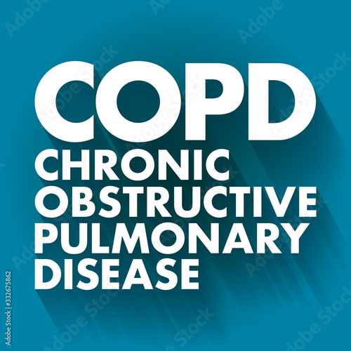 COPD - Chronic Obstructive Pulmonary Disease acronym, medical concept background