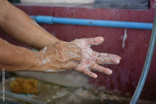 Wash or cleaning your hands with soap after take in any activity for protect your life from coronavirus and reduce infection from the Covid-19 virus.