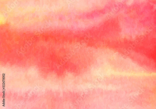 red watercolor vector background. Abstract hand paint square stain backdrop.