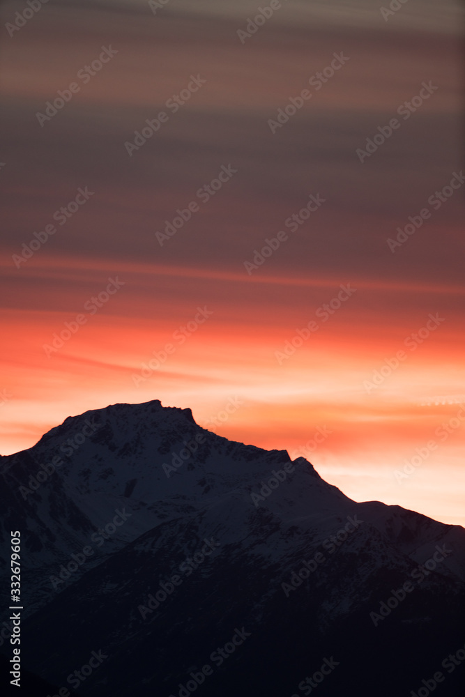 Fototapeta premium sunset in mountains