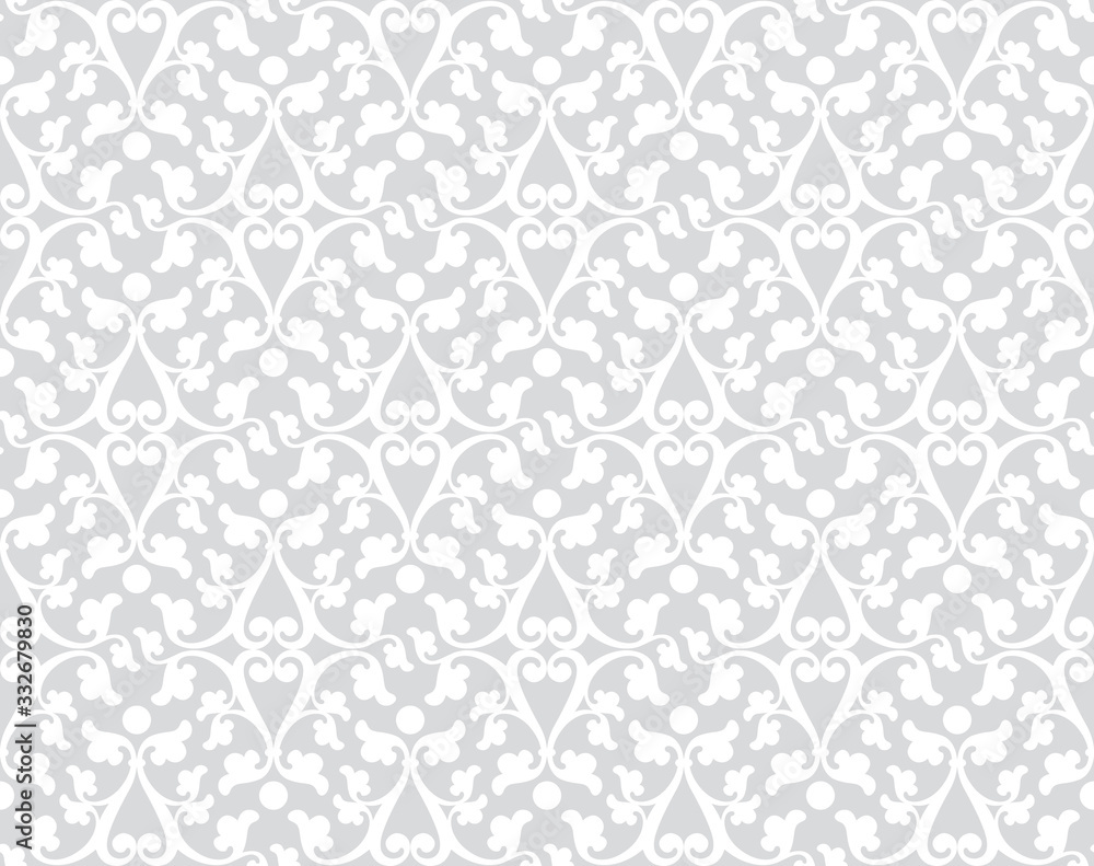Fototapeta premium Vector seamless bright classic baroque pattern. 