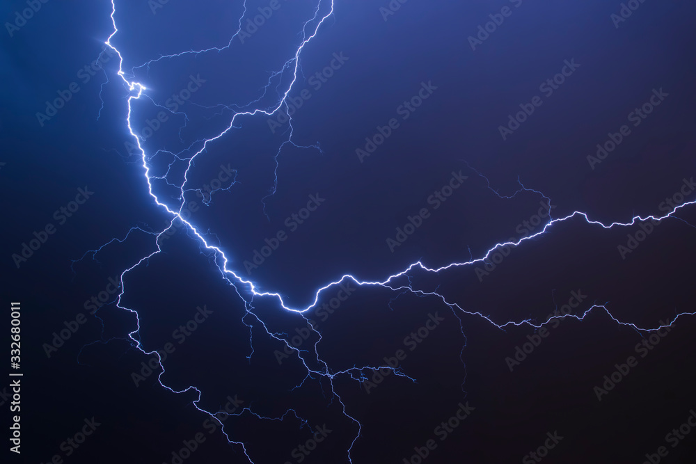 Lightning In The Sky / Dark Blue Massive Thunderbolt Lightning In The Sky / Dark Blue Massive Thunderbolt