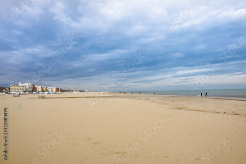Storm over the beach in Rimini at Ialy