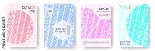 Cover page design templates set.