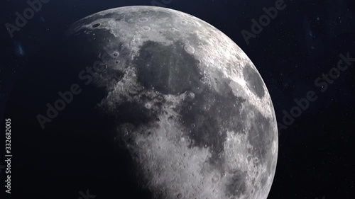 moon on his orbit around earth