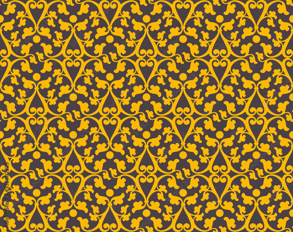Vector seamless bright classic baroque pattern. Vector seamless bright classic baroque pattern.