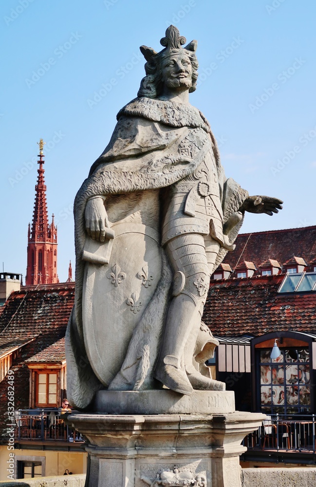 König Pippin, Brückenfigur, Würzburg