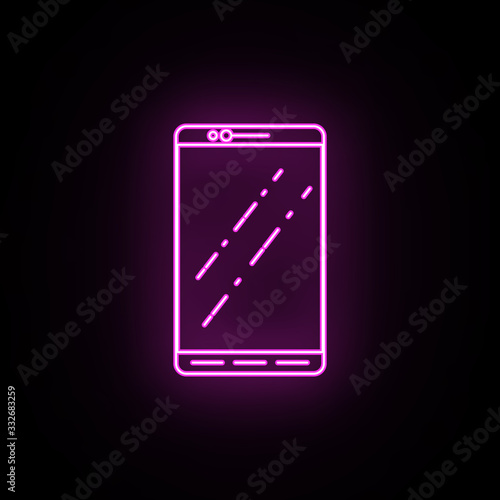 Generation without frame phones neon icon. Simple thin line, outline vector of generation icons for ui and ux, website or mobile application