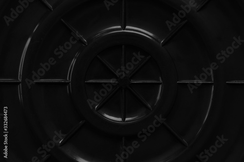 circle and line black plastic texture background lighting and shadow photo
