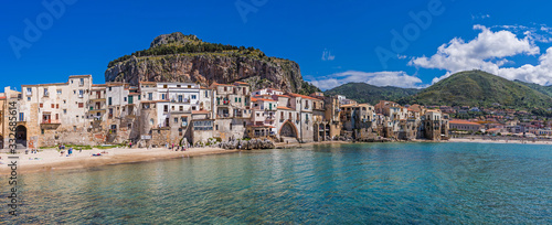 Panoramic view of Cefalù – Sicily; Italy photo