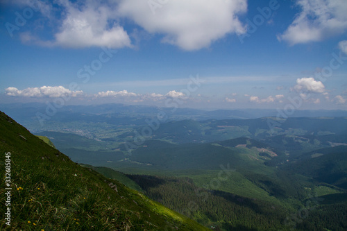 Summer landscape in the Carpathian mountains