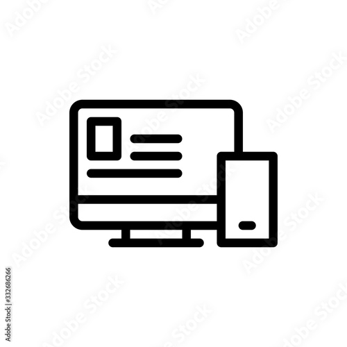 Responsive Vector Icon Line Illustration