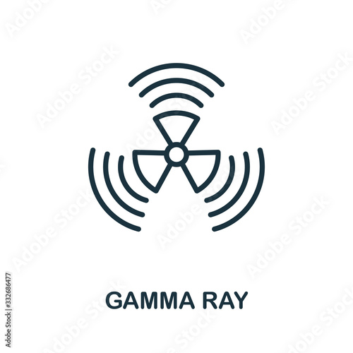 Gamma Ray icon. Simple line element from biotechnology icons collection. Outline Gamma Ray icon for templates, software and infographics